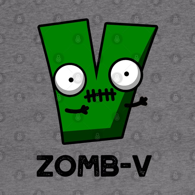 Zom-V Cute Halloween Zombie Alphabet Pun by punnybone